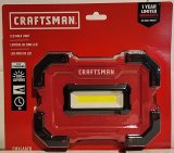 Craftsman LED Area Light 500 Lumens Battery Powered LED Style Area Flashlight