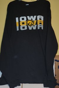 NCAA Iowa Hawkeyes Long Sleeve TShirt Size 2XL