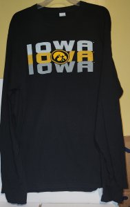 NCAA Iowa Hawkeyes Long Sleeve TShirt Size L