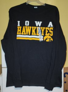 NCAA Iowa Hawkeyes Long Sleeve TShirt Size Small