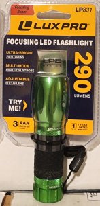 4 x Lux Pro Flashlights 290 lumens. Multiple Colors.