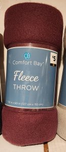 Fleece Blanket Comfort Bay 50" x 60" Multiple colors. [ clone ]