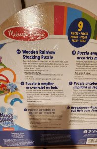 Melissa & Doug Blue's Clues & You! Wooden Rainbow Stacking Puzzle (9 Pieces)